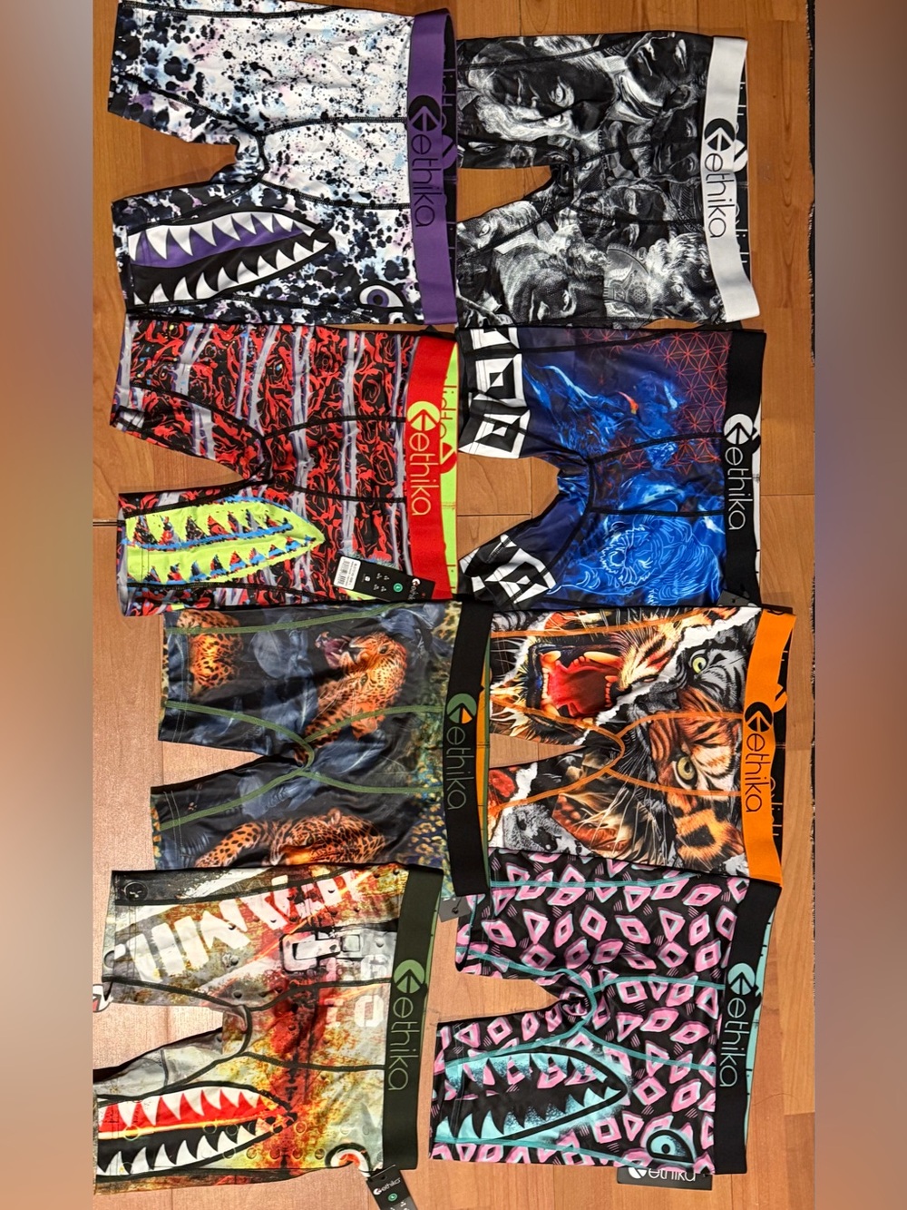 Ethika boys large boxer briefs NWT and NWOT 8 pairs poly spandex staple z4